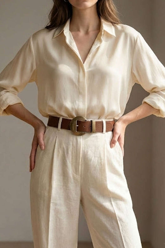 Geniş Tokalı Kemer Taba