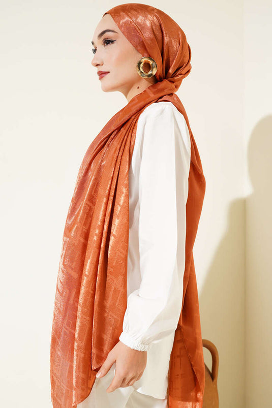 Geometry Patterned Jacquard Shawl Tile - 27