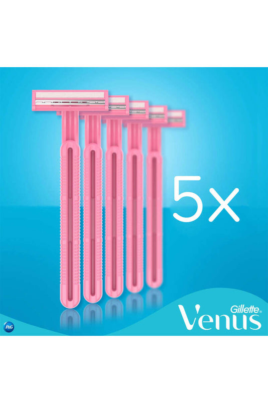 Gillette Venus Simply 2 Razor Blades, Pack of 5, Women's Basic