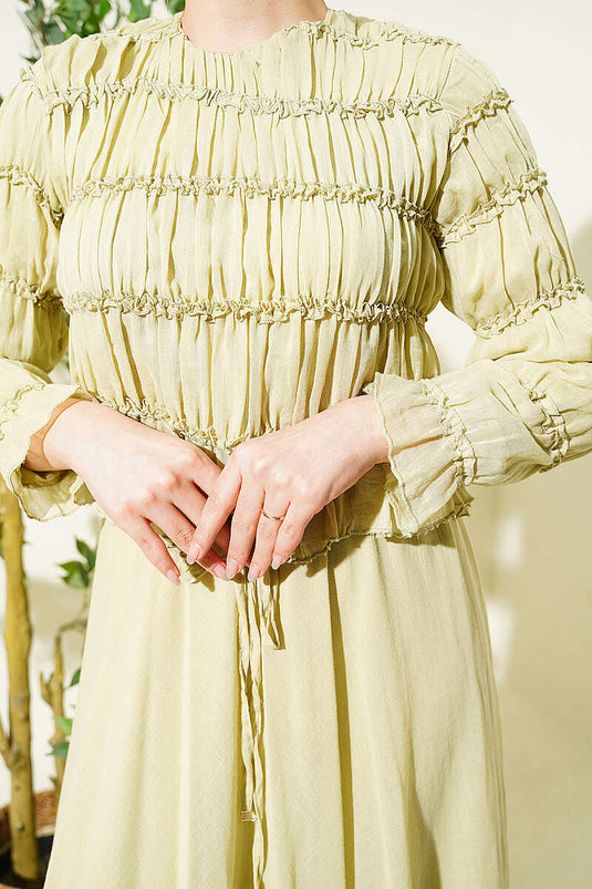 Ensemble deux pièces avec blouse Gipeli et jupe, couleur menthe