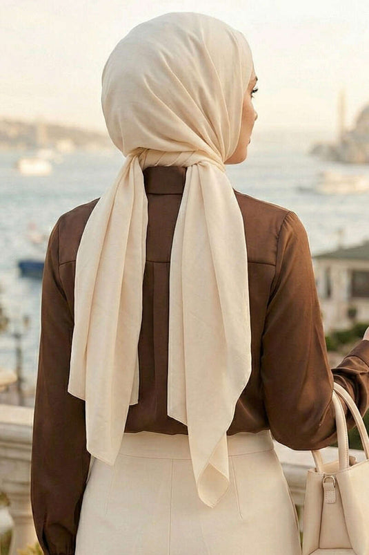 Basic Satin Shirt with Hidden Buttons Coffee