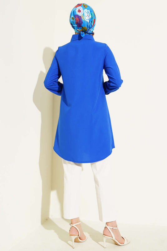 Hidden Button Classic Shirt in Saks