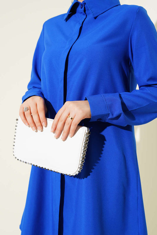 Hidden Button Classic Shirt in Saks