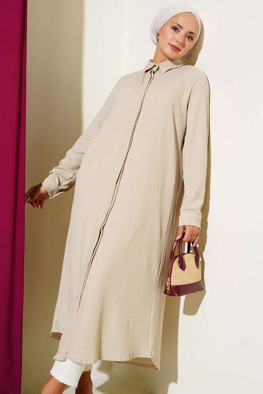 Hidden Pat Long Shirt Stone