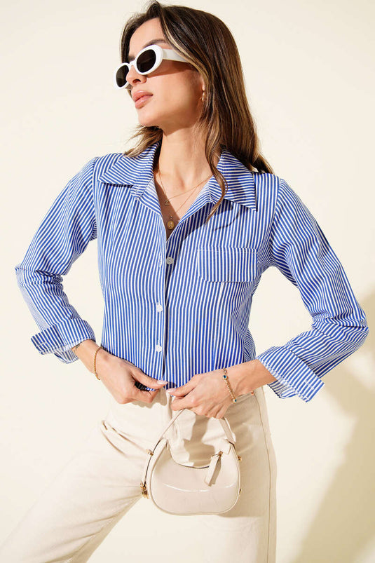 قميص قصير بجيب صدري (ناكسا)