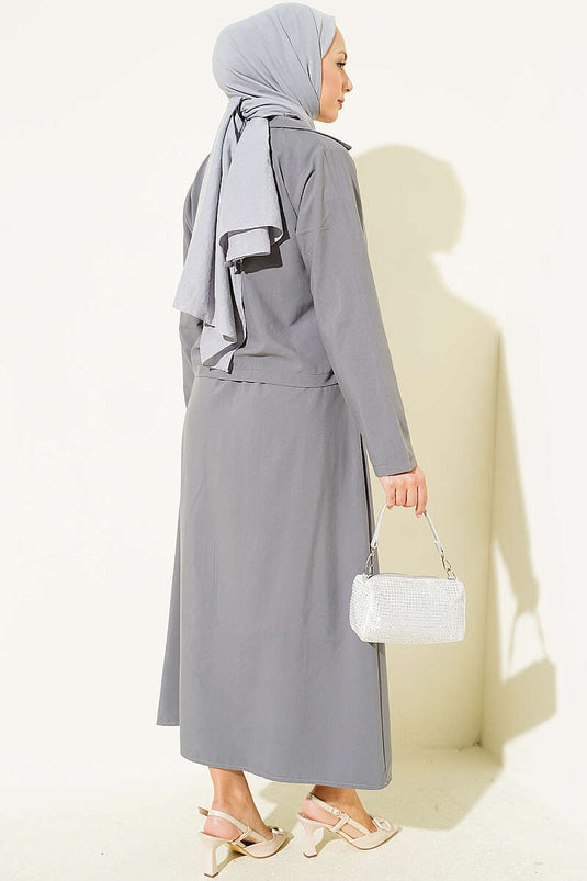 Fume Pocketed Skirted Two-Piece Set