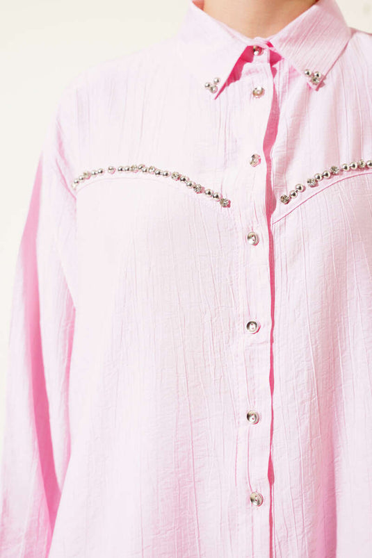 Chemise doublée Chest Stone rose