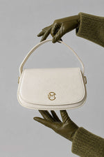 Sac À Main Femmes Orné D'or Crème