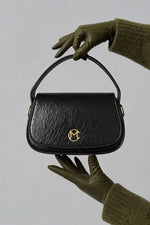 Sac À Main Femmes Ornements Dorés Noir