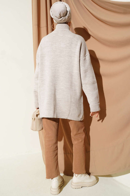 Gilet Beige À Boutons Et Poches
