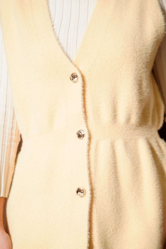 Yellow Vest with Gold Buttons and Beard