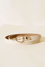 Ceinture Fine Or Toka Beige