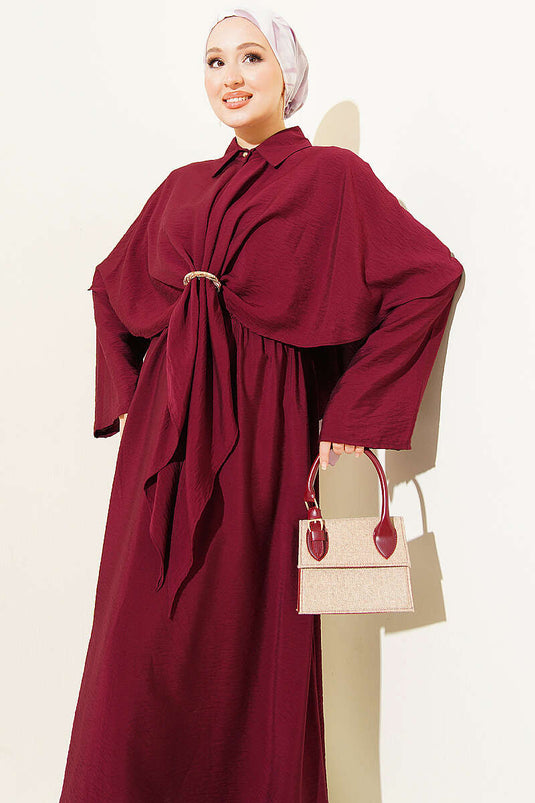 Gold Buckle Triple Set Burgundy