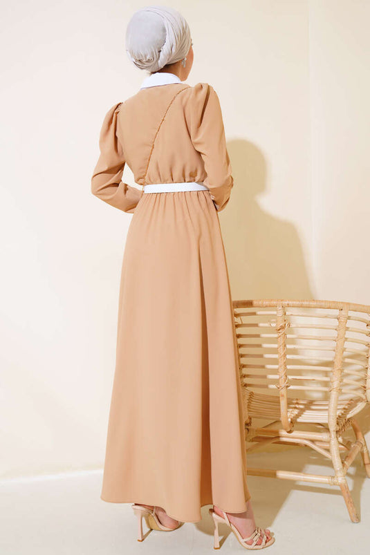 Robe Col Chemise Latte