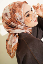 Écharpe Douce À Motif Rose Camel