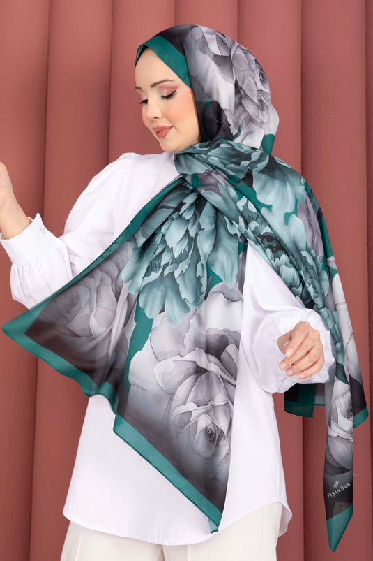 Emerald Rose Patterned Premium Shawl Series