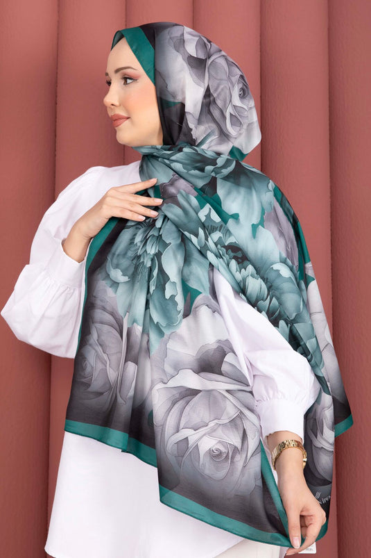 Emerald Rose Patterned Premium Shawl Series