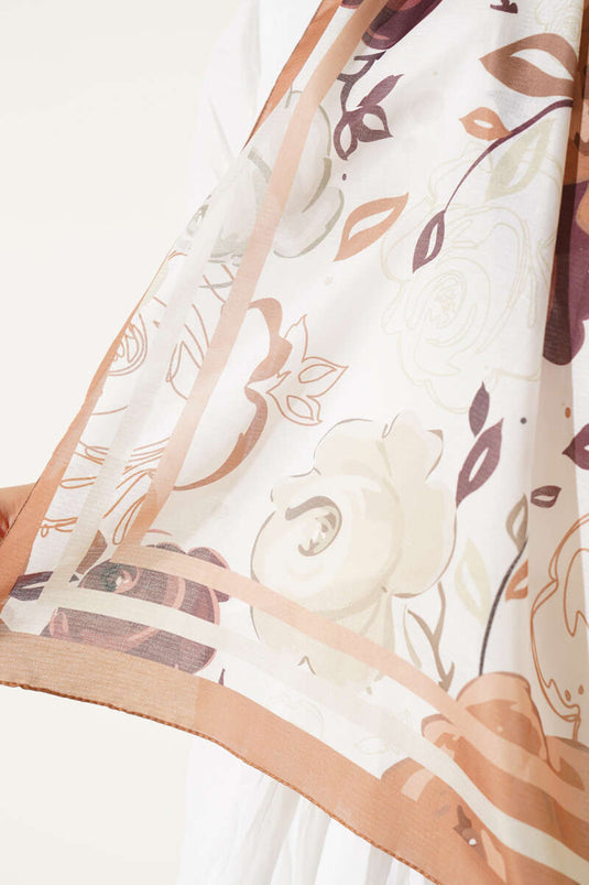 Gül Motifli Şal Taba