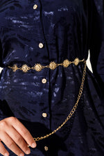 Ceinture Chaîne Avec Symbole Solaire Or