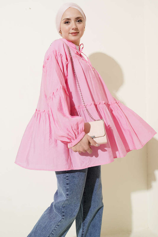Tunica con coulisse in vita Hakim Yaka rosa