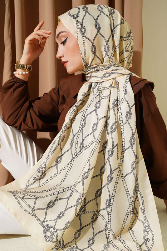 Rope Patterned Soft Shawl Yellow