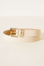 Ceinture beige avec logo lettre