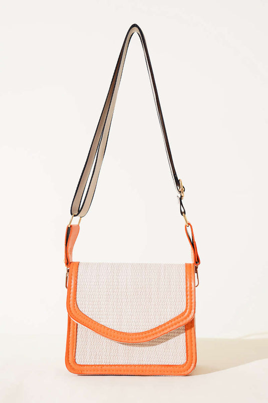 Sac Anse Carré Osier Orange