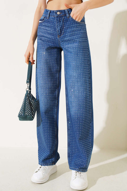 Stoned Palazzo Jeans