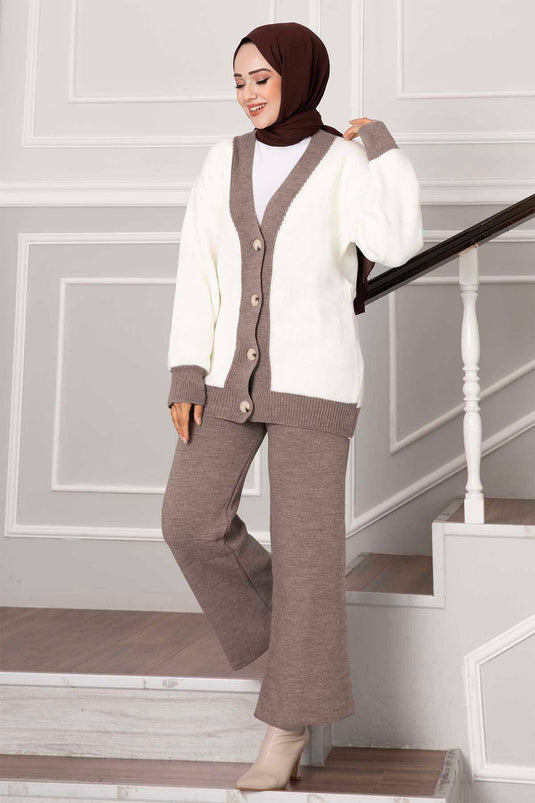 Vest Knitwear Set Ecru