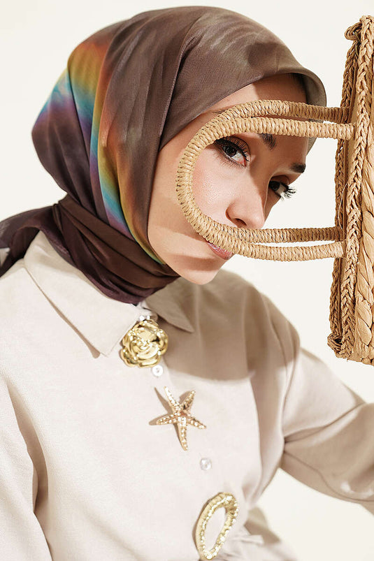 وشاح بتصميم هولوغرامي ملون 3 قطع