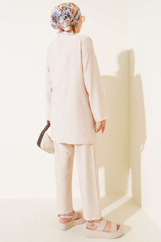 Basic Zweiteiler Set mit Innenbinder Beige