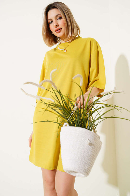 Two Thread Basic Lang T-shirt Olie Groen