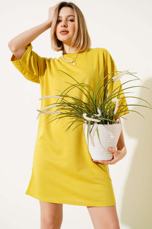 Two Thread Basic Lang T-shirt Olie Groen