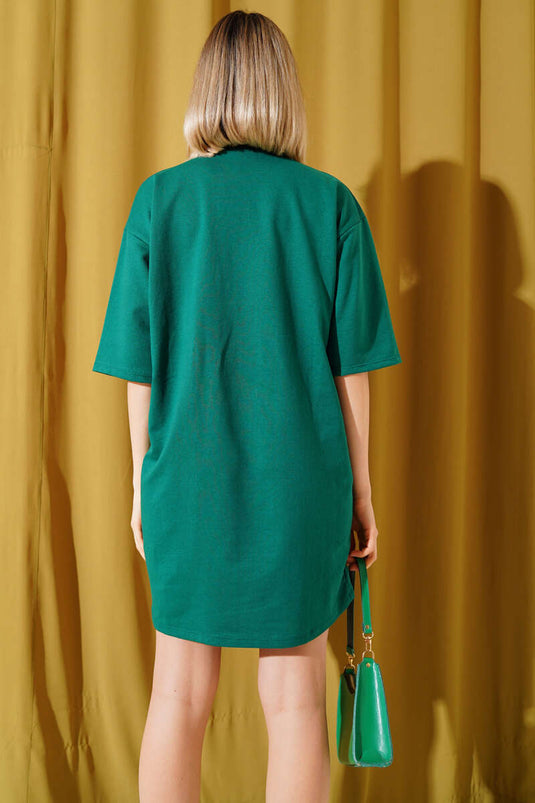 Two Thread Basic Lang T-shirt Groen