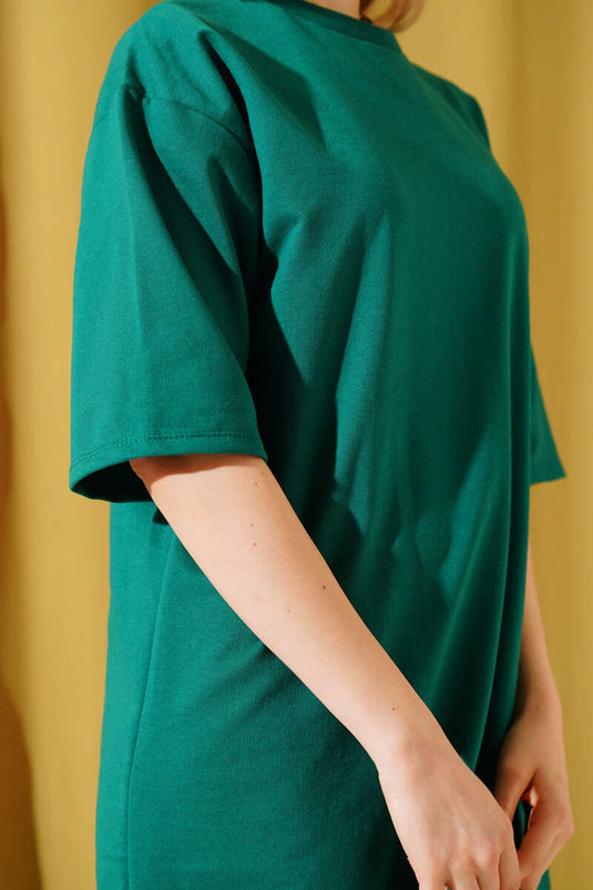 Two Thread Basic Lang T-shirt Groen