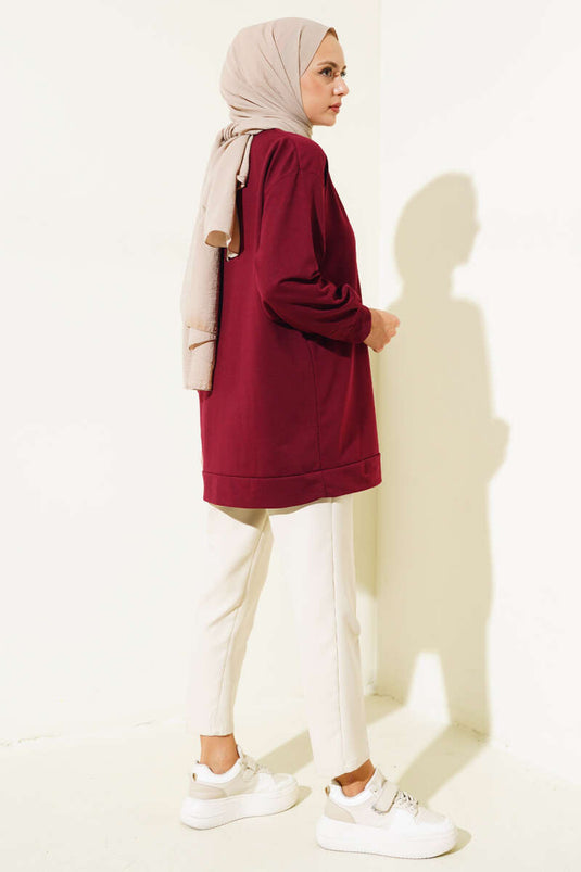 Two Thread Plain Tunic Burgundy