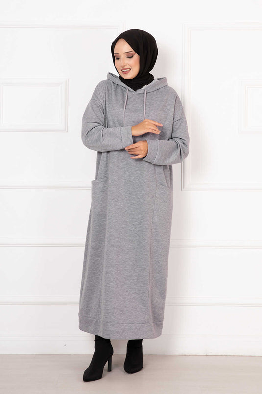 Robe à Capuche Deux Fils Gris