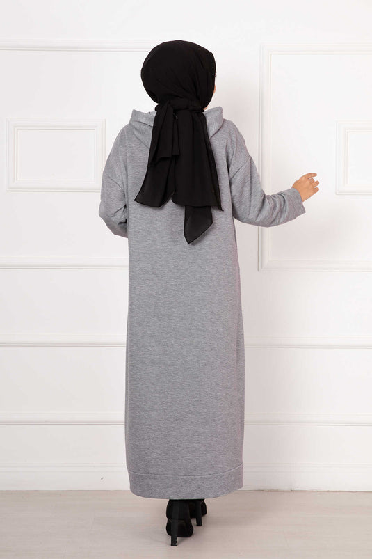 Robe à Capuche Deux Fils Gris