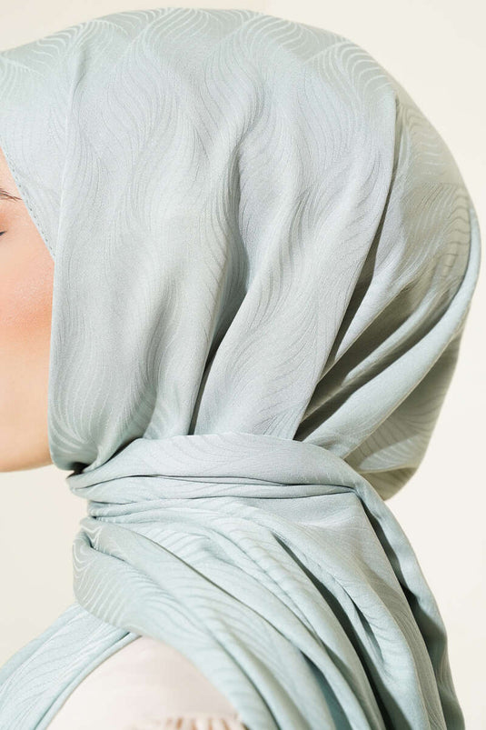 İllüzyon Desen Jakar Şal Çağla Yeşili -87