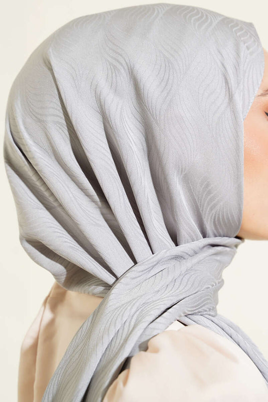 Illusiepatroon Jacquard Sjaal Grijs -63