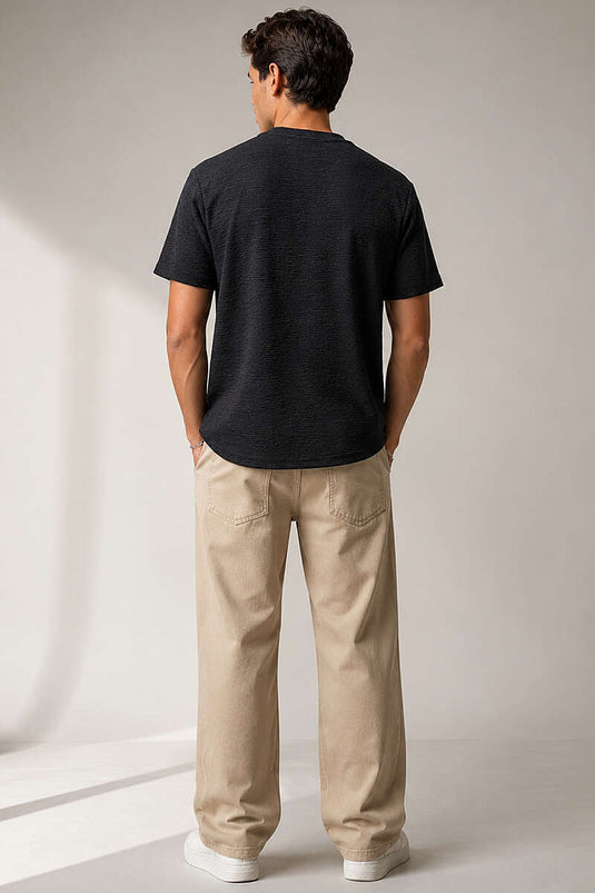 T-shirt homme noir imprimé Impossible Enjeksiyon