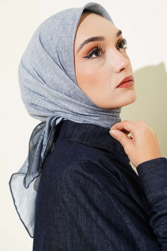 Écharpe Demore à fines rayures, grise