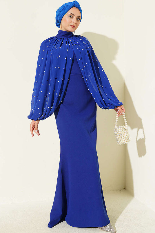 Robe De Soirée Avec Cape En Perles Saks