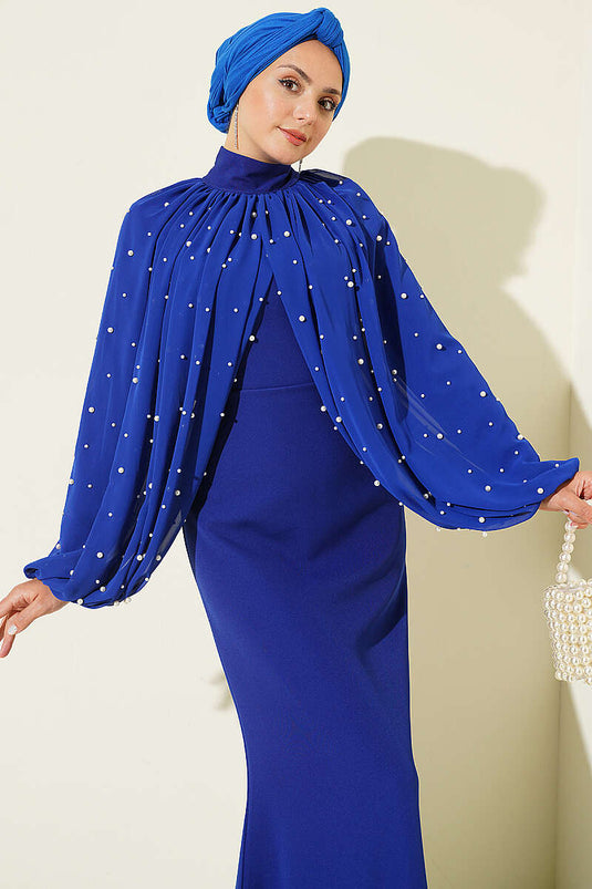 Robe De Soirée Avec Cape En Perles Saks