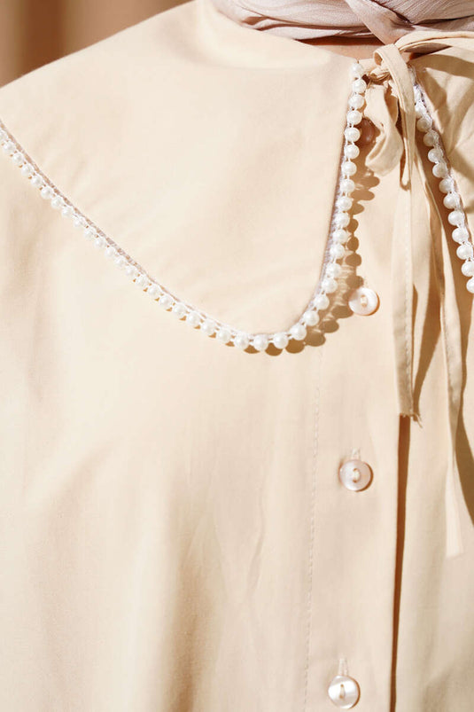 Pearl Sailor Collar Shirt Biscuit