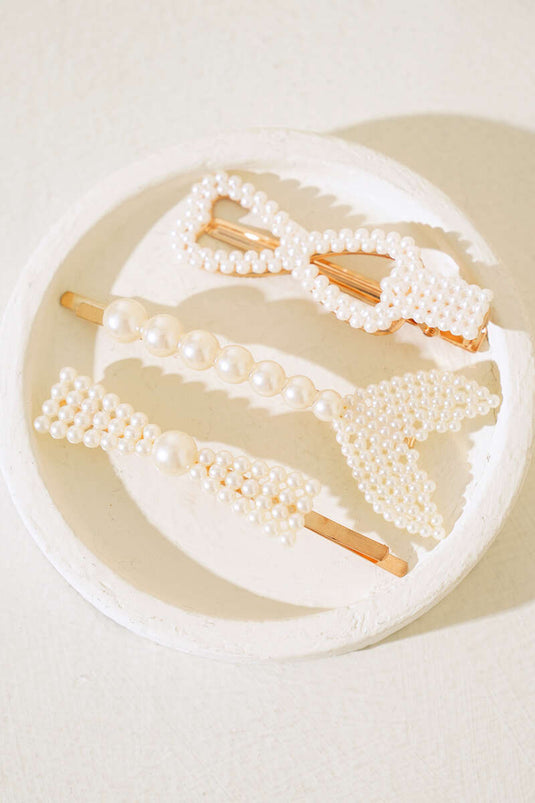 Ensemble de boucles à nœud en perles doré