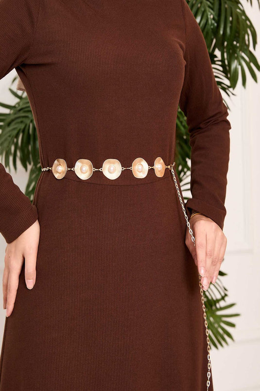 حزام السلسلة المرصعة باللؤلؤ -10