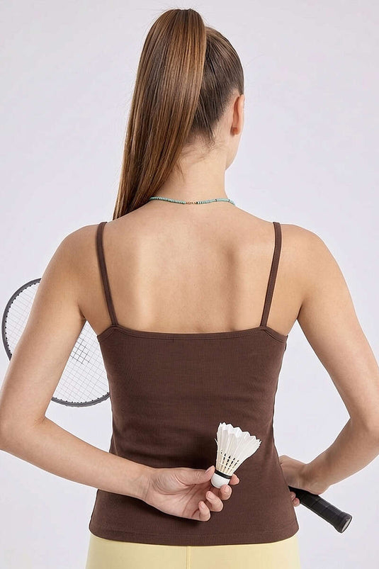 Träger-Detail mit Polsterung Bustier Braun