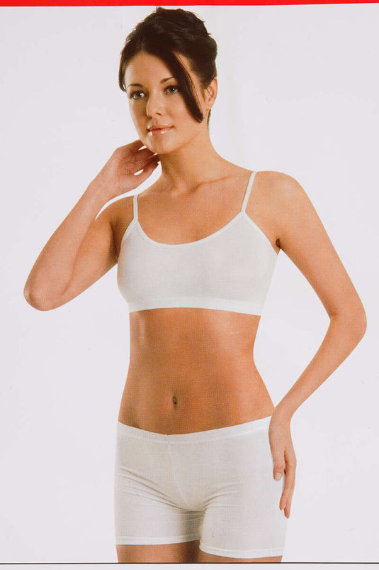 Bustier-Set mit Seilträgern, weiß