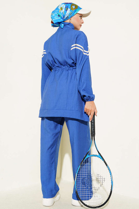 طقم ساكسفون من قطعتين مزين بتفاصيل دانتيل الحبل